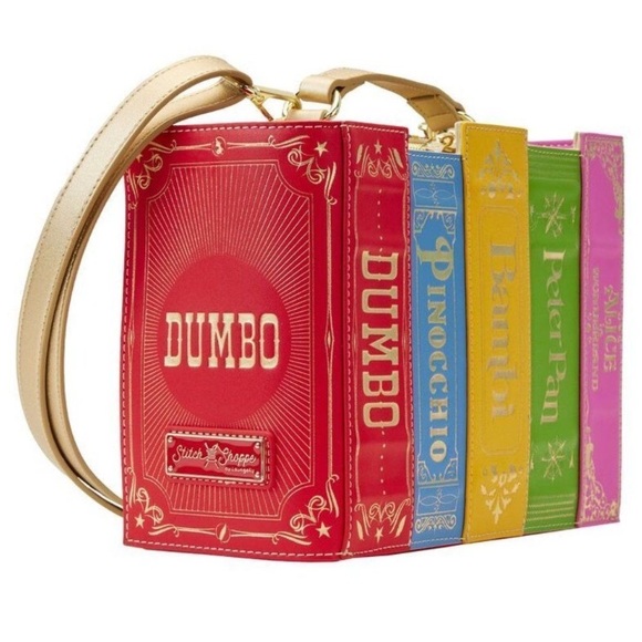 LOUNGEFLY STITCH SHOPPE DISNEY CLASSIC BOOKS CROSSBODY BAG, WALLET, LT. ED. PINS - Picture 4 of 15